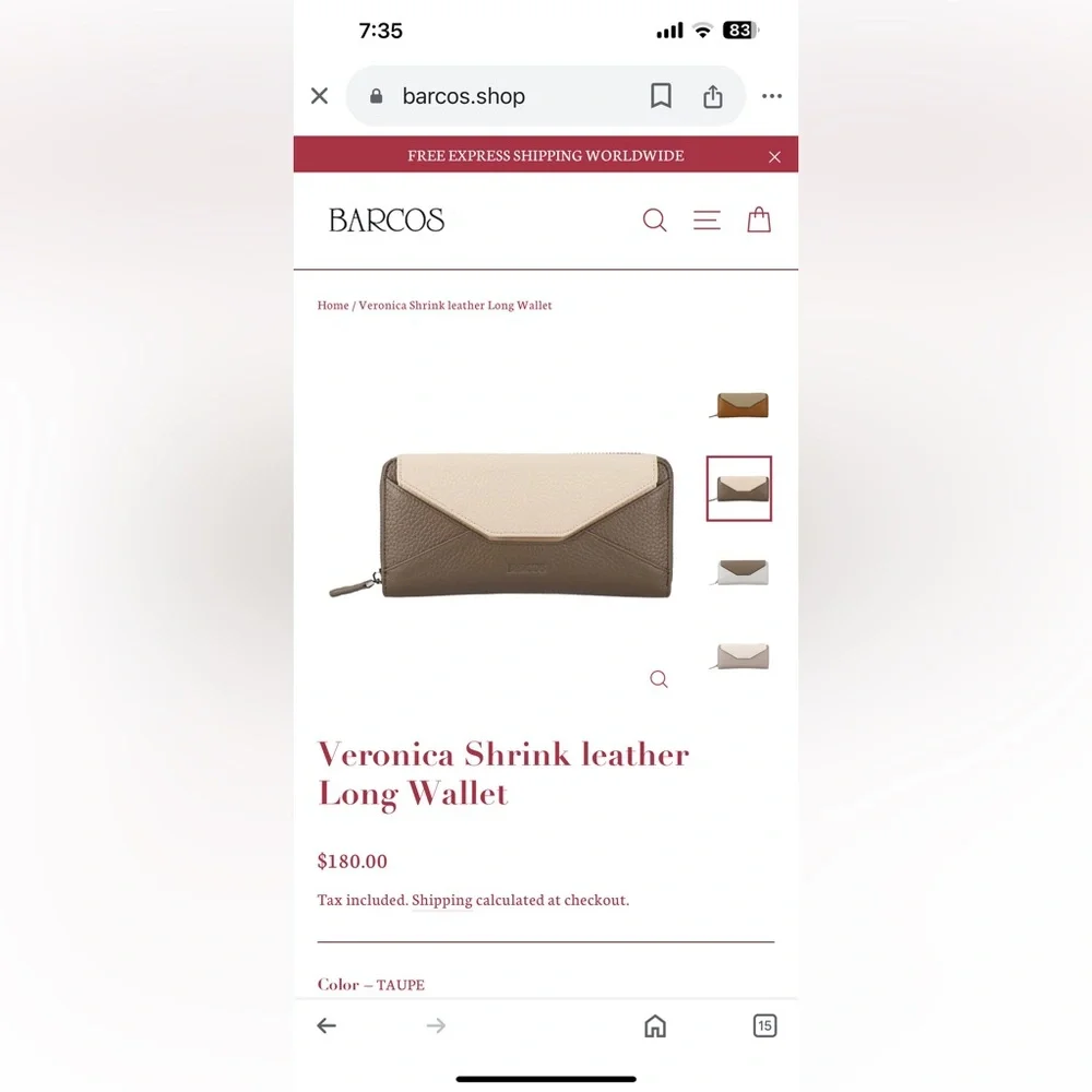 NEW Leather Long Wallet- Japan Exclusive